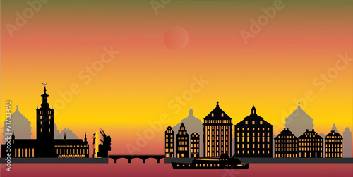 Canvas Print stockholm skyline