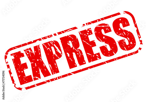 Express red stamp text