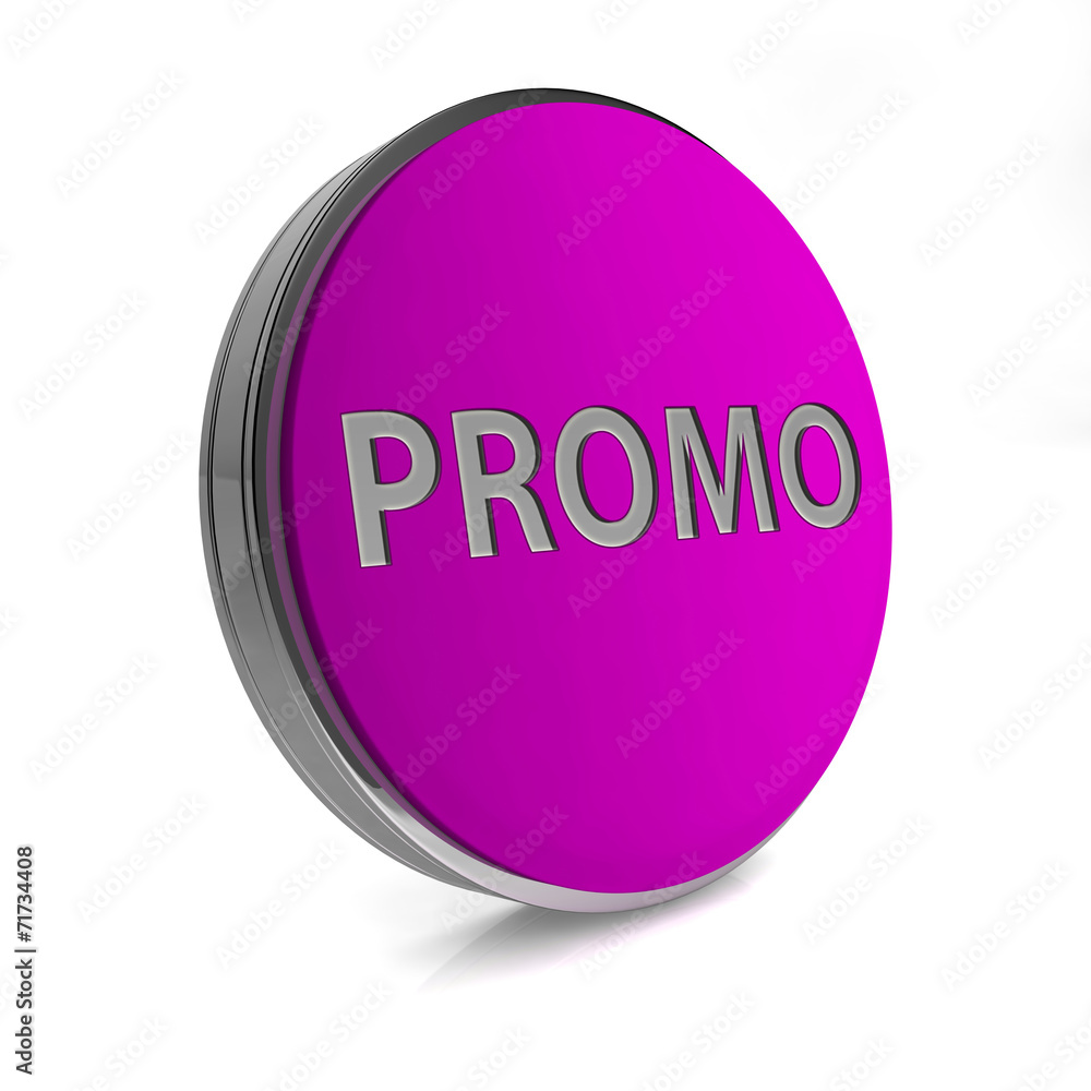 Promo circular icon on white background Promo circular icon on white background