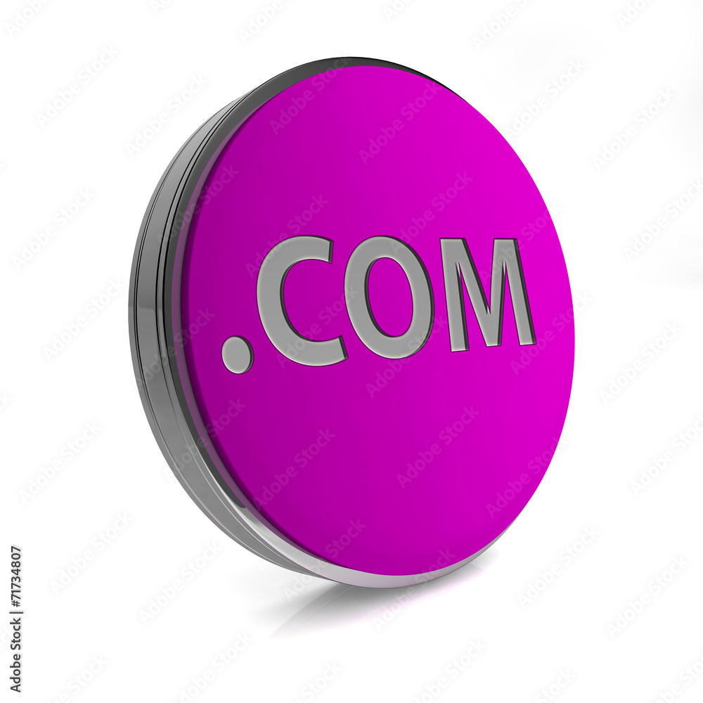 Com circular icon on white background Com circular icon on white background