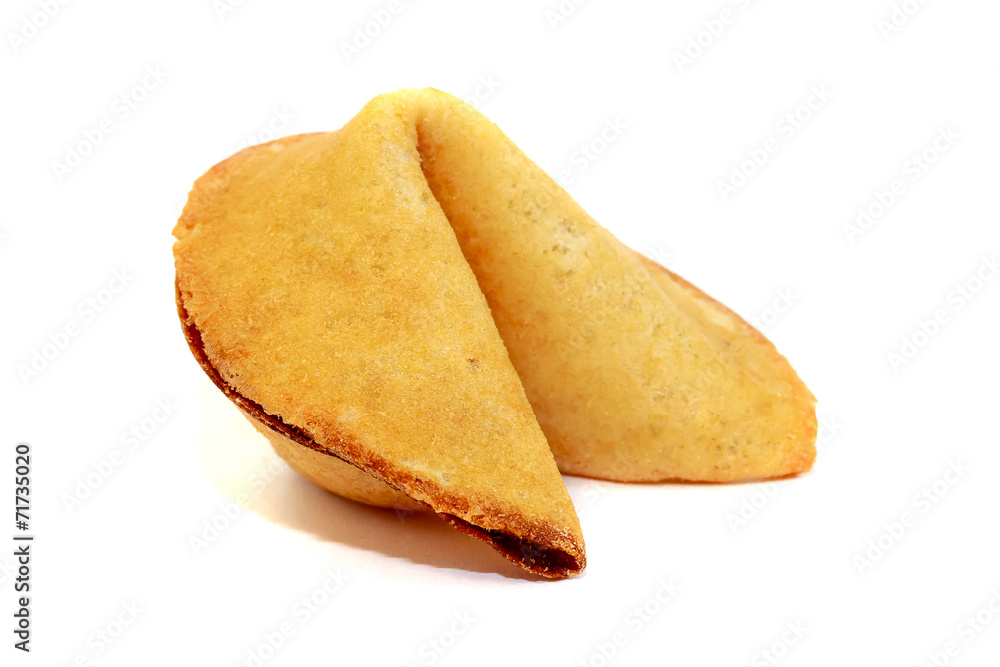 Biscuit for best wishes isolated over white Biscuit for best wishes isolated over white