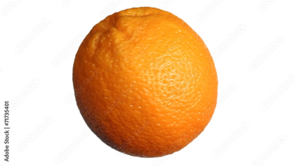 orange rotates then stops on white background, alpha channel orange rotates then stops on white background, alpha channel