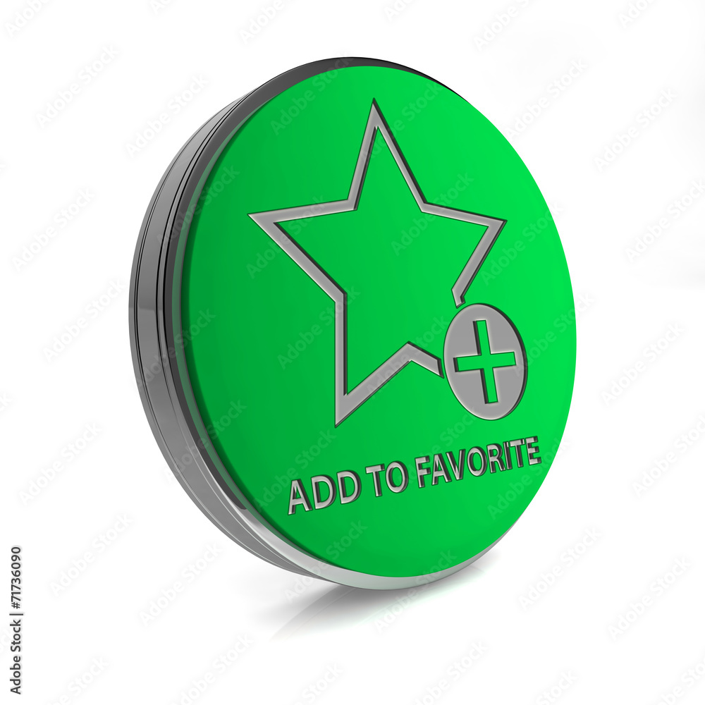 Favorite circular icon on white background