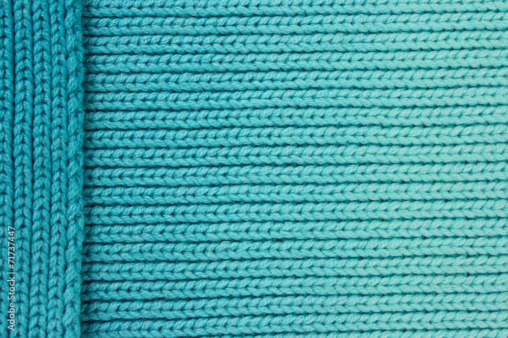 Turquoise wool background with layered side piece Turquoise wool background with layered side piece