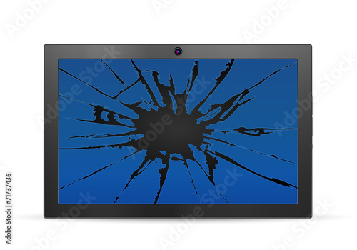 cracked tablet