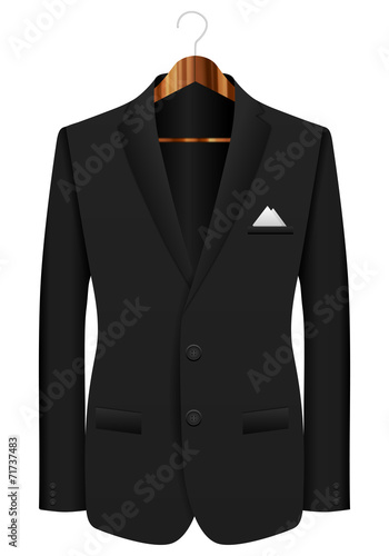 man suit on hanger