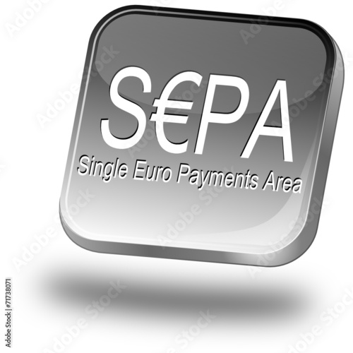 SEPA - Single Euro Payments Area - Button