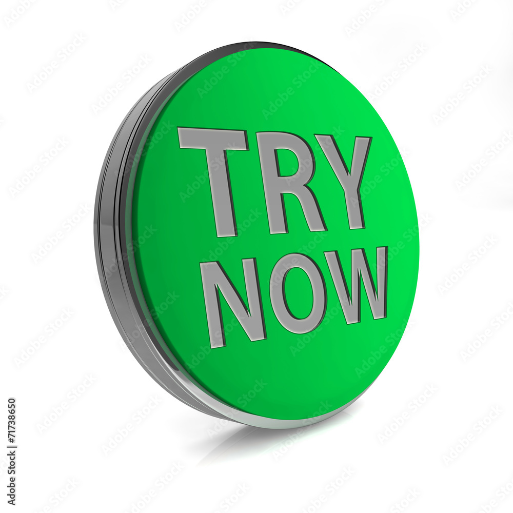 Try now circular icon on white background Try now circular icon on white background