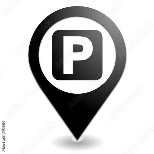 parking sur symbole localisation noir