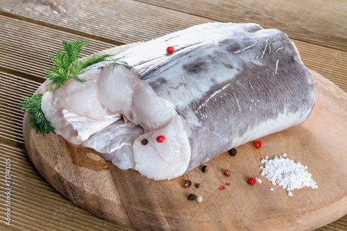 Canvas Print Eel fillet with spices