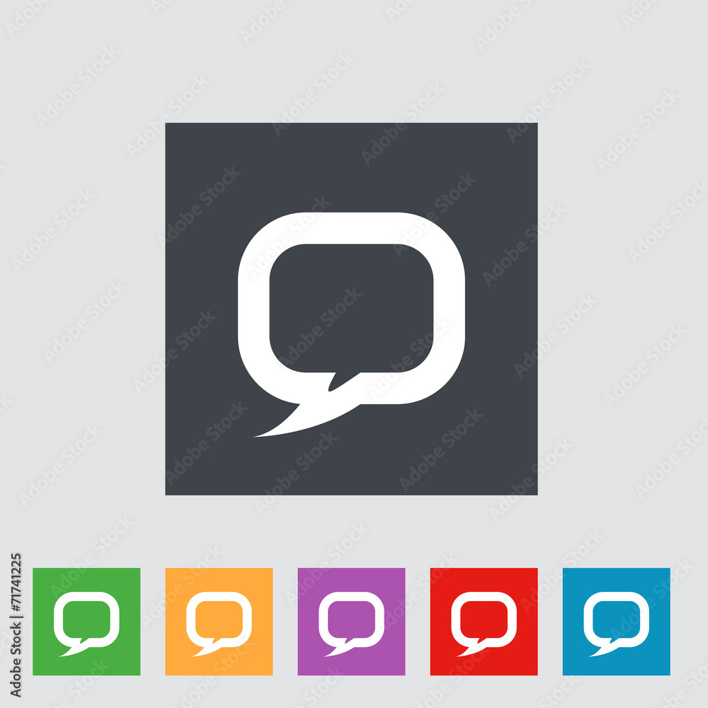 Fototapeta premium Flat icon of dialog