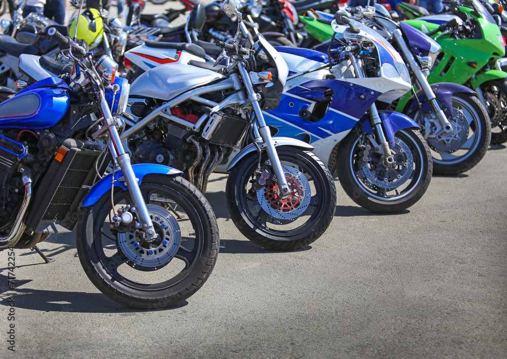 Fototapeta premium motorcycles on parking