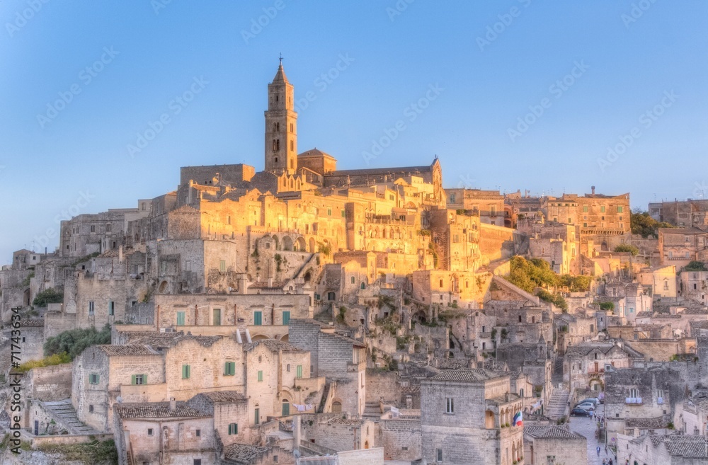 View of Matera, Italy, european capital of culture 2019