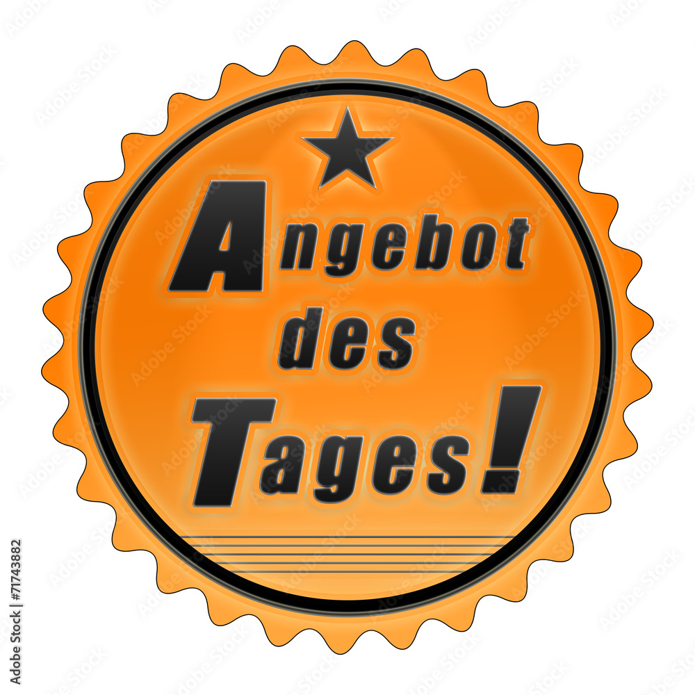 Naklejka premium es5 EmailleSchild - adt adt5 Angebot des Tages - orange g2078