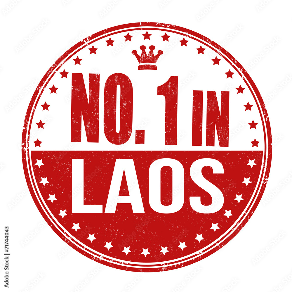Number one in Laos stamp Number one in Laos stamp