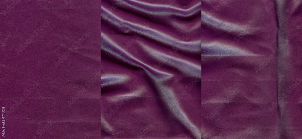 Set of violet leather textures