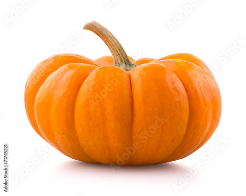 Pumpkin over white background