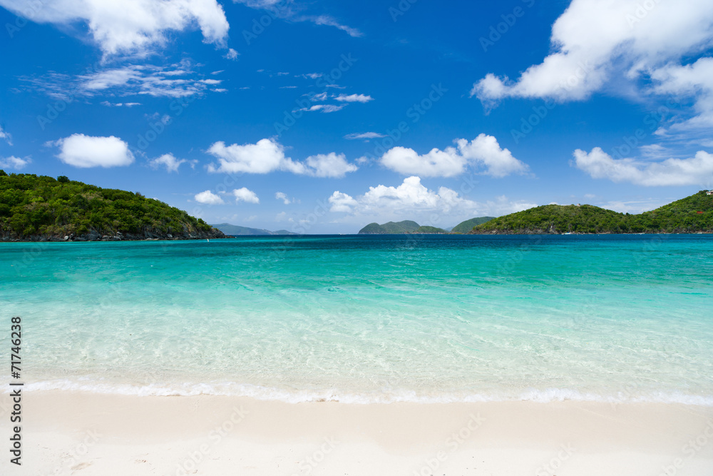 Beautiful tropical beach at Caribbean