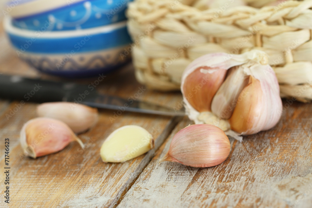 Garlic, closeup Garlic, closeup