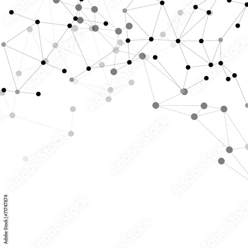 Molecule structure  gray background for communication  vector