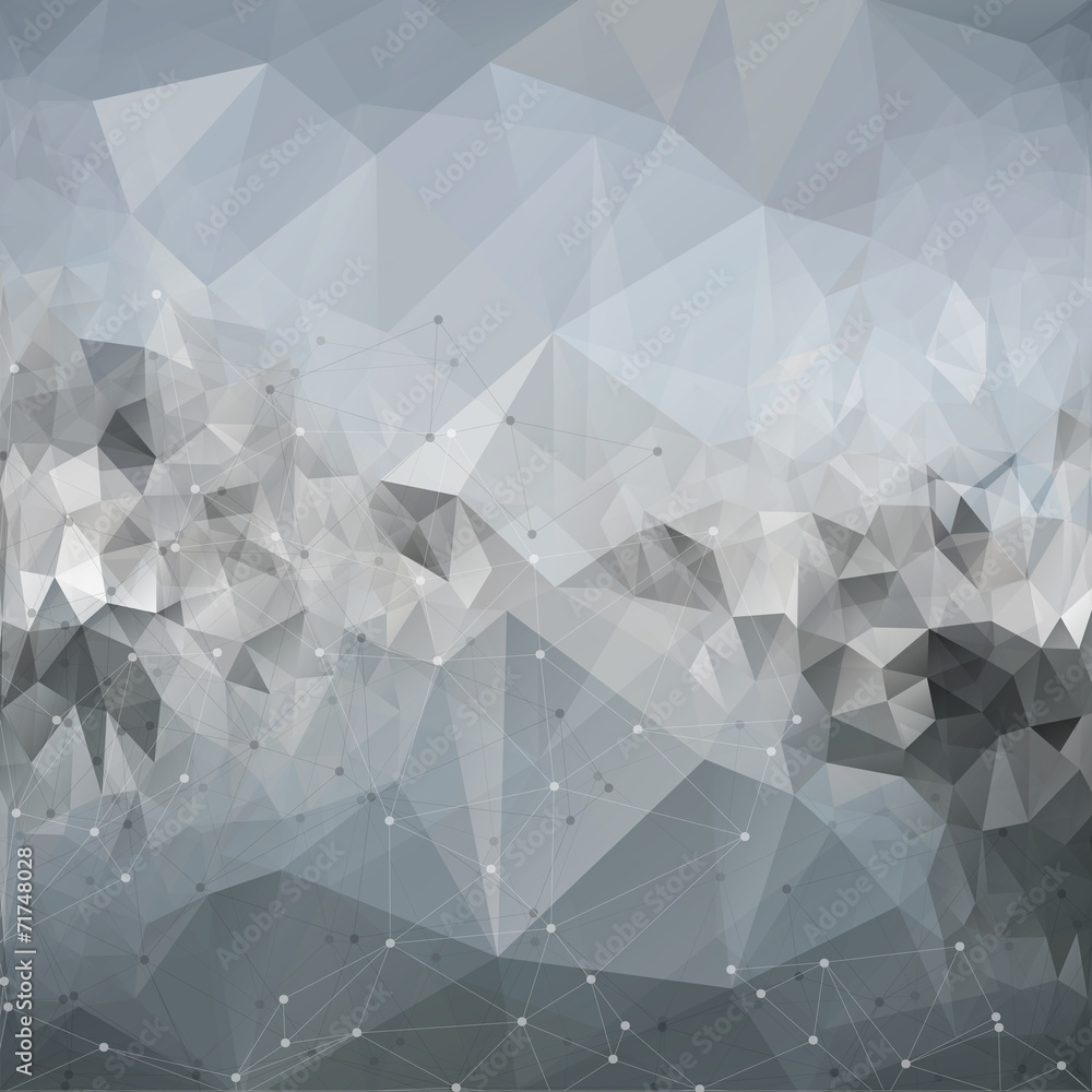 Obraz premium Molecule structure, background for communication, triangle
