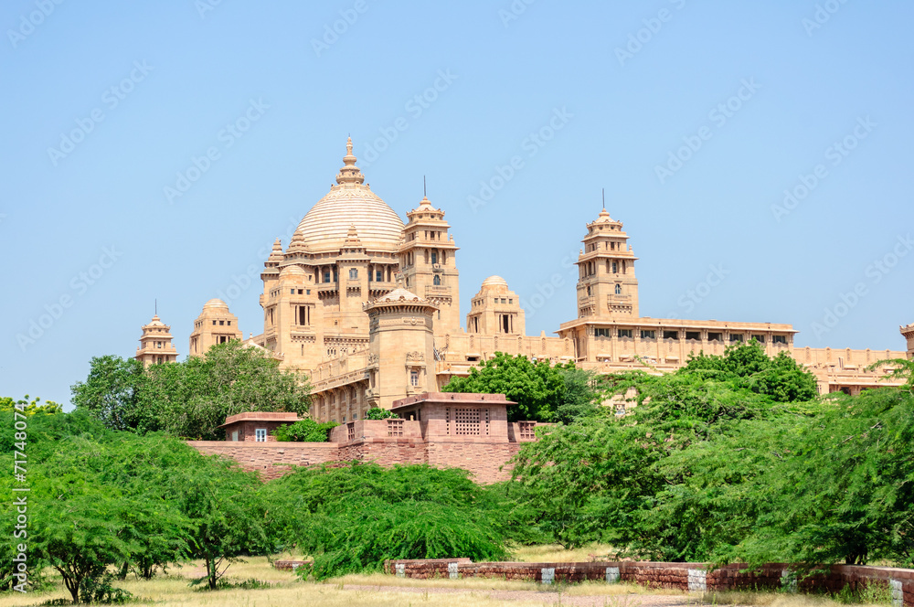Outside view of Umaid Bhawan Palace of Rajasthan