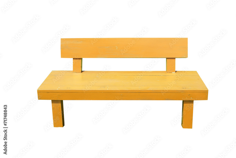 Wooden park bench isolated on white background Wooden park bench isolated on white background