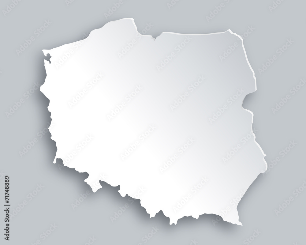 Mapa polski <span>plik: #71748889 | autor: Robert Biedermann</span>