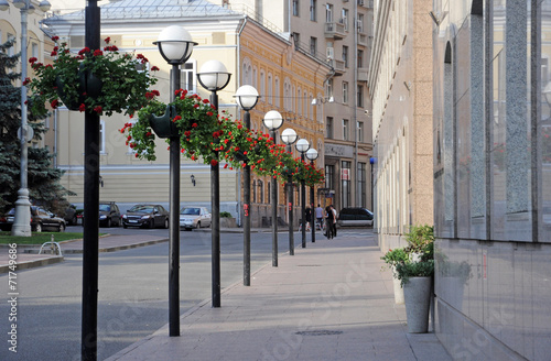 Voznesensky pereulok in Moscow, near the business centre Manor photo