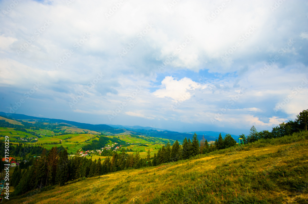 Fototapeta premium summer in the mountains. Carpathian, Ukraine, Europe.