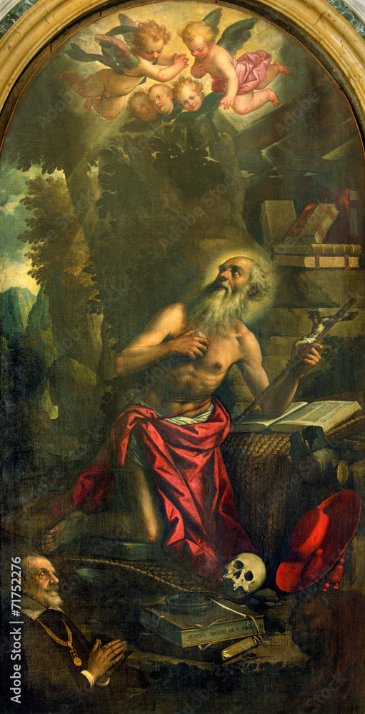 Padua - The saint Jerome painting in Duomo