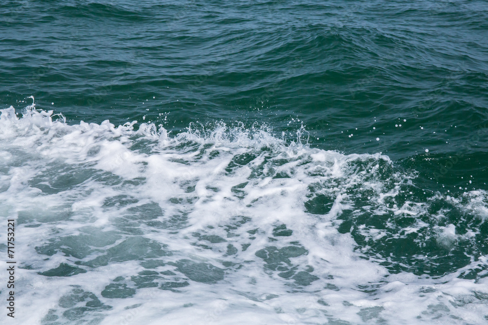 The sea and the waves, Wave caused by cruise ship.