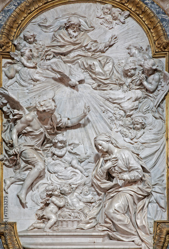 Rome - Annunciation relief from chiesa di Sant Ignazio photo