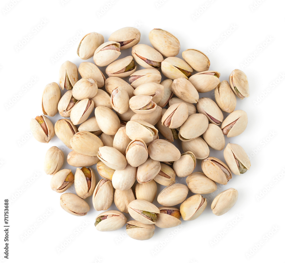 pistachios nuts isolated on white