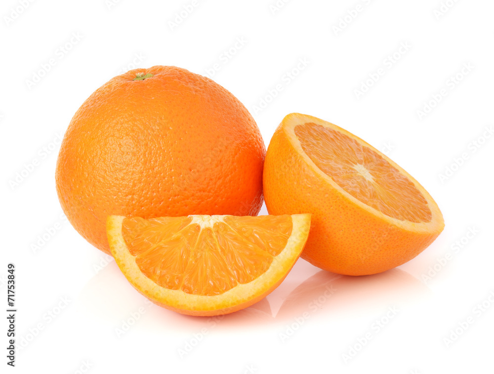 Orange fruit isolated on white background Orange fruit isolated on white background