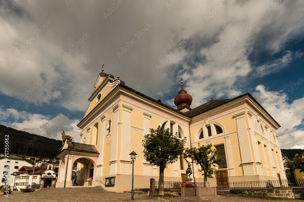 Parish church of Urtijëi in Dolomites