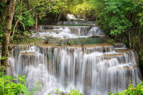 Thailand waterfall in Kanjanaburi  Huay Mae Kamin 