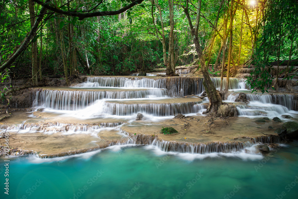 Thailand waterfall in Kanchanaburi (Huay Mae Kamin) Thailand waterfall in Kanchanaburi (Huay Mae Kamin)