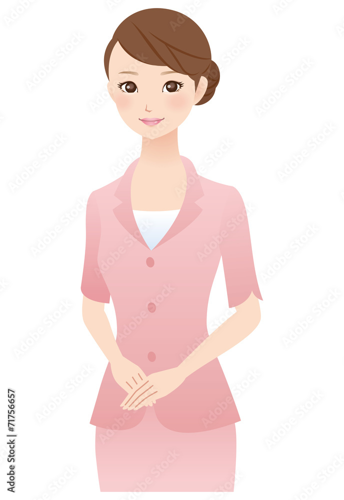 女性　表情　スーツ