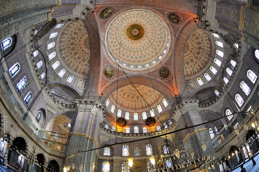 Istanbul, Turchia, Moschea Yeni Cami, la cupola