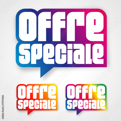 Offre spéciale