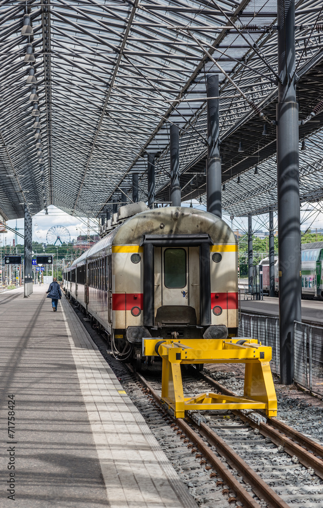 Railway Station on a Cloudy Day