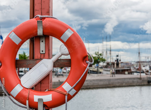Obraz na płótnie Life Ring in Harbour w salonie