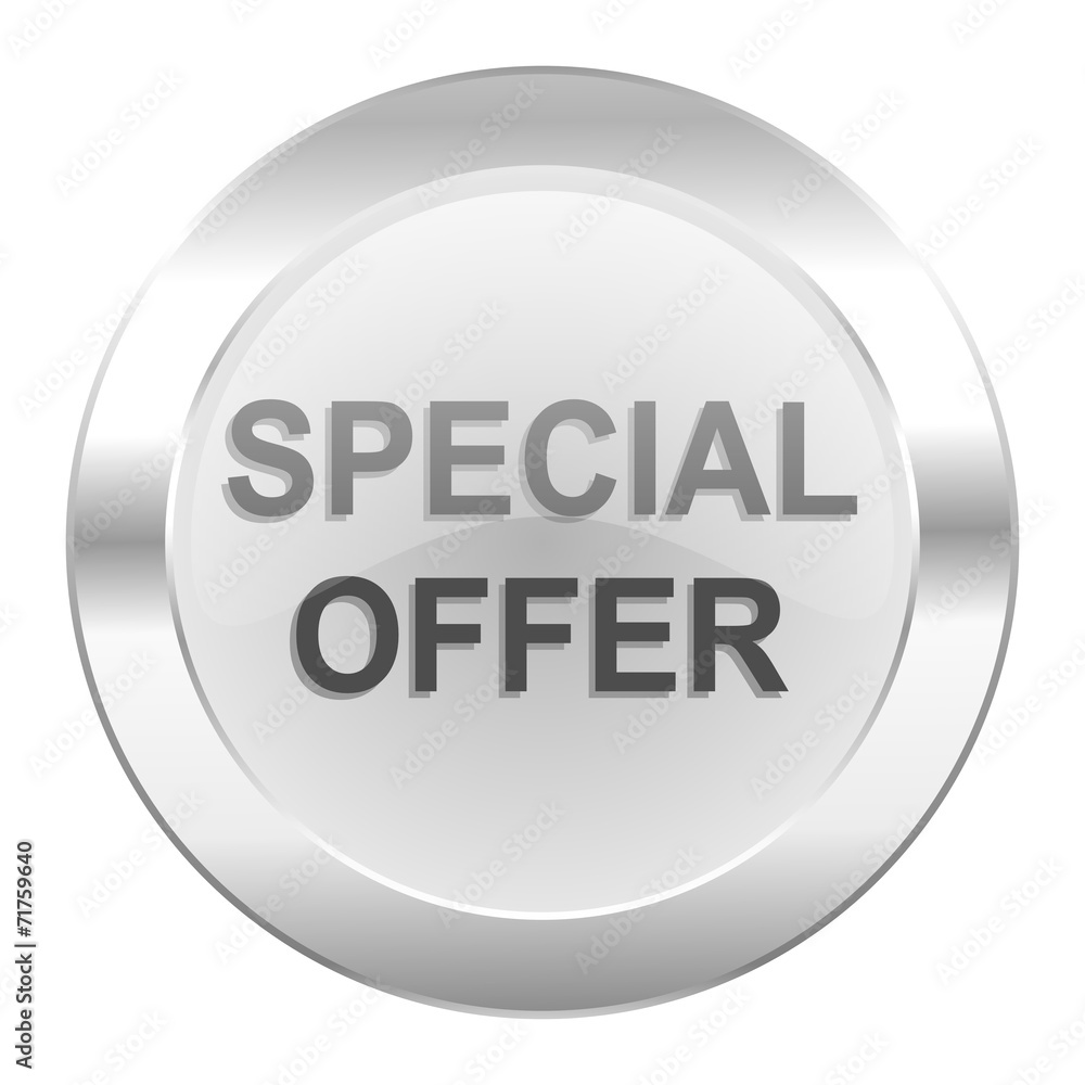 special offer chrome web icon isolated