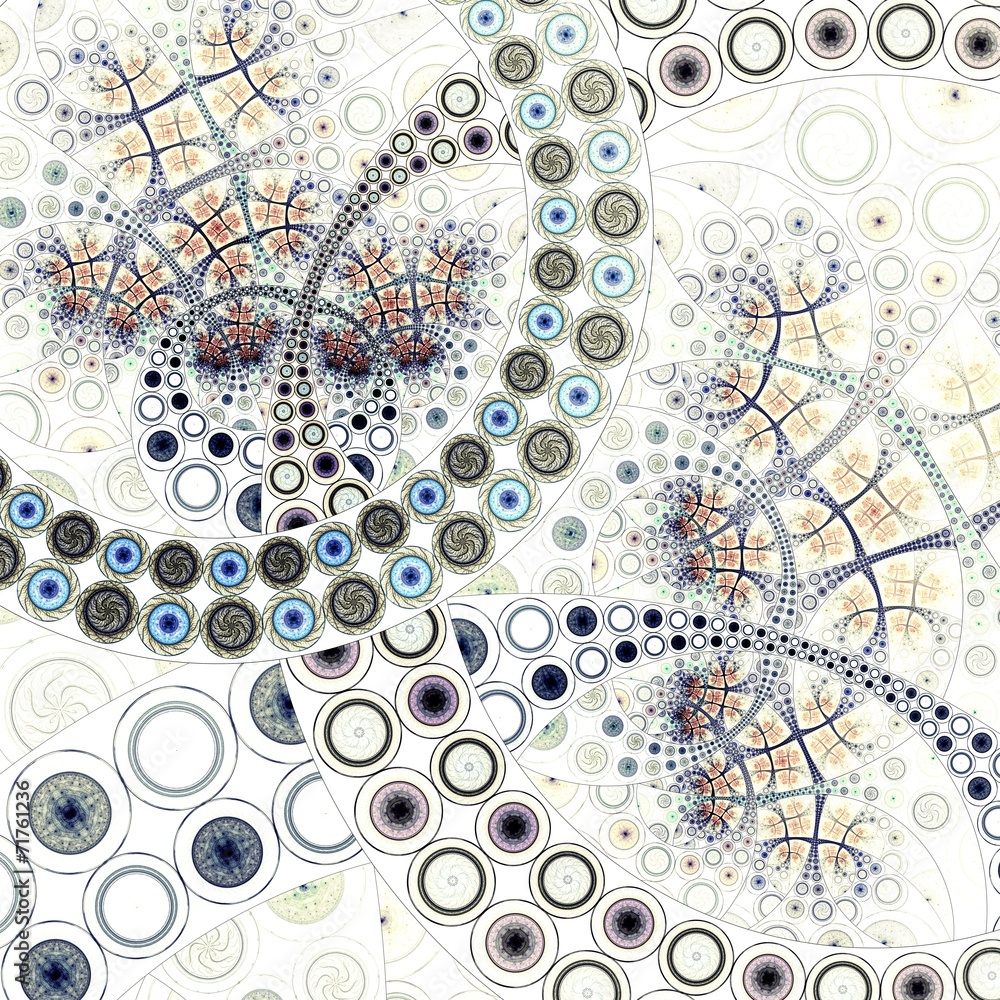 Obraz premium Dark fractal artwork, abstraction clockwork
