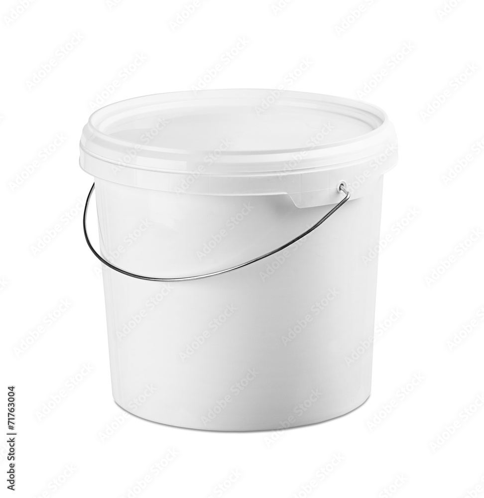 White plastic container White plastic container