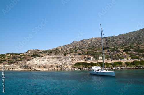 Boats in Knidos, Mugla, Turkey photo