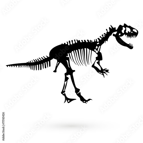 The skeleton of a dinosaur. Raster © zozulinskyi