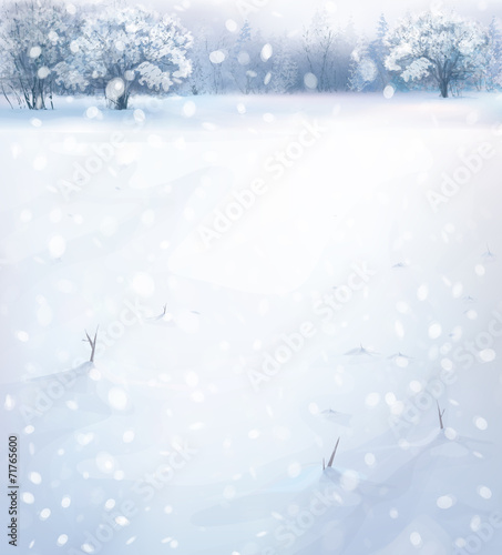 Vector winter landscape.