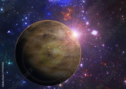 Fototapeta Naklejka Na Ścianę i Meble -  Deep space exoplanet planet illustration